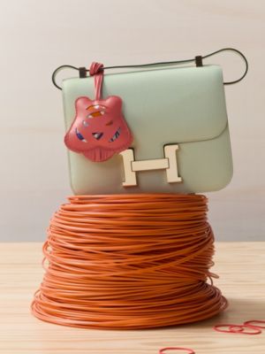 HERMES エルメス　レザー猫顔キーホルダー H tiger charm | Hermès USA